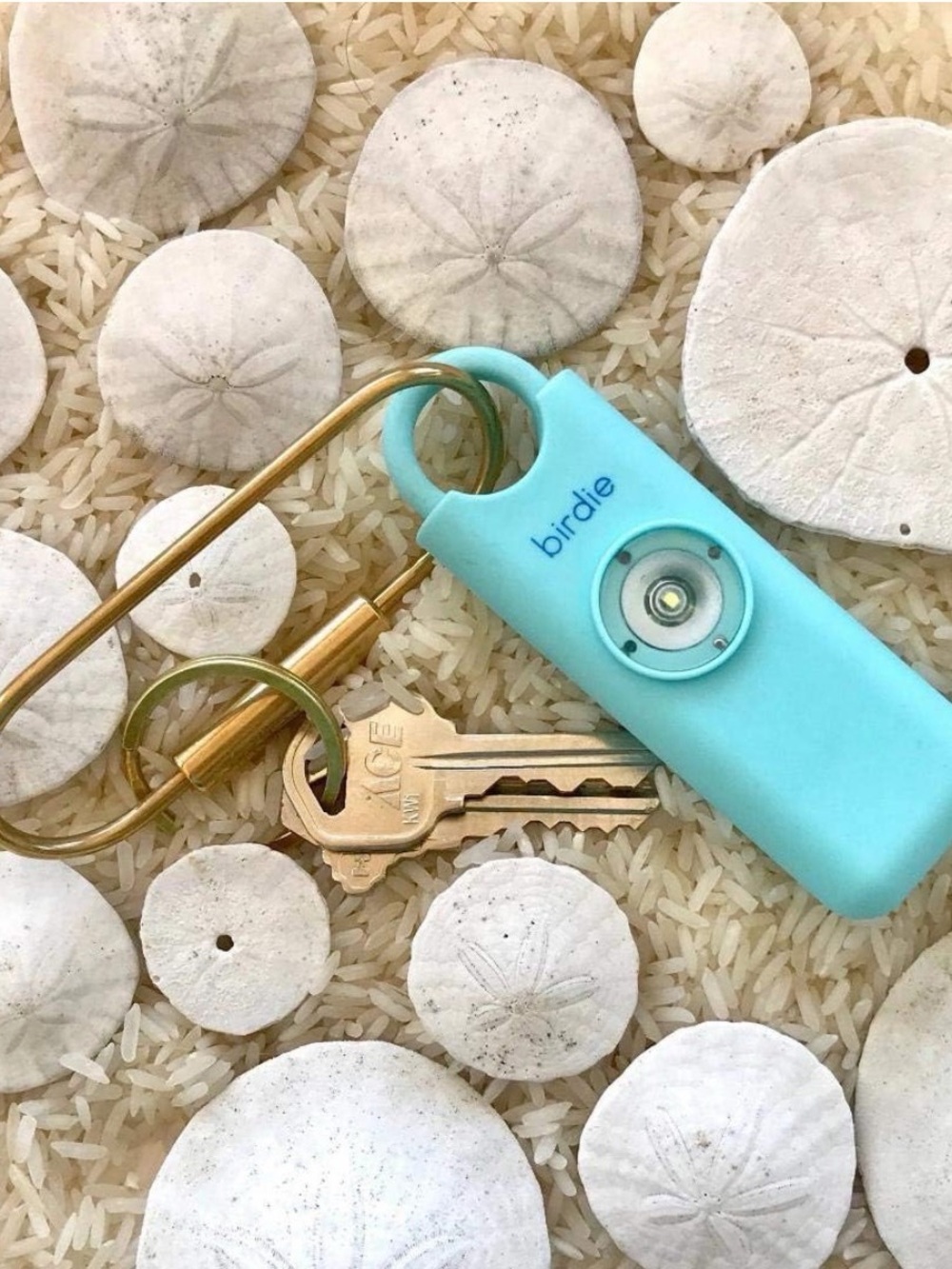 Birdie Original Personal Safety Alarm Aqua NEW Battery Operated